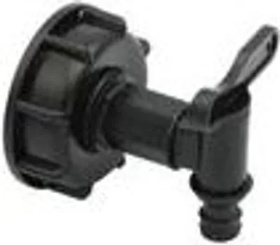 Produktbild von IBC Adapter S60x6 PE Kunststoff mit kleinem Absperrhahn Container