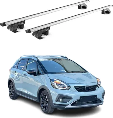 Zdjęcie produktu dla Bagażnik dachowy Podstawowy bagażnik dachowy do Hondy Jazz Crosstar 2020-2025 90 kg Aluminium Srebrny 2x ABE