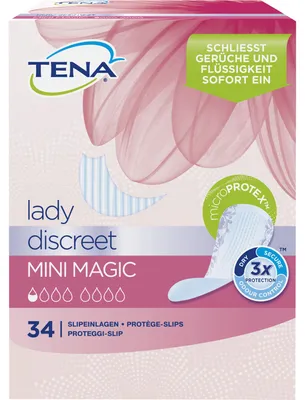 Obrázok produktu pre Tena vložky Lady Discreet Mini Magic hygienické vložky 34 kusov
