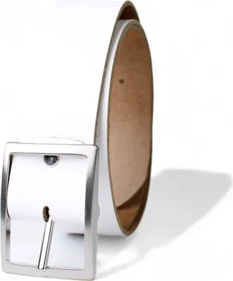 Produktbild von FRONHOFER Ledergürtel, 3,8 cm breit, kürzbar, silberne rechteckige Schnalle, extra Stahlschraube