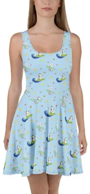 Produktbild von Mr. & Mrs. Panda Strandkleid Pinguin Surfer L - Blau - Geschenk, Portugal, Sommerkleid, Kleid, Kurzes, Motiviert, Urlaub, Shirtkleid, Optimistisch, Damen-Sommerkleid