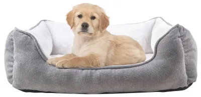 Immagine prodotto di Cuscino rettangolare imbottito, per cuccia di cane, taglia media, grigio, dimensioni 63,5 x 53,3 x 20 cm