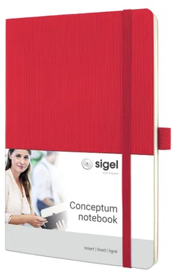 Productafbeelding van sigel CO325 Notizbuch, 13,5x21cm, rot
