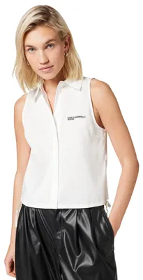 Immagine prodotto di Karl Lagerfeld Jeans, camicia senza maniche da donna, colore bianco, taglia L