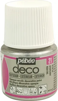 Produktbild von Mehrflächige Acrylfarbe für Außenbereiche - Silber - 45 ml