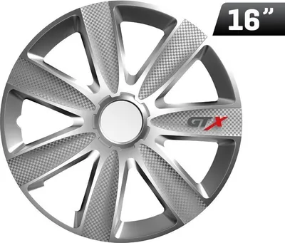 Zdjęcie produktu dla Kołpak samochodowy carbon srebrny GTX 16" cali