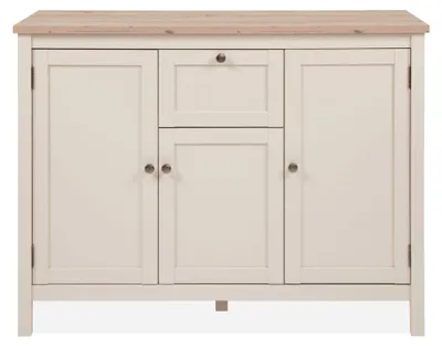 Immagine prodotto di Calicosy - Credenza a 3 ante e 1 cassetto, effetto cashmere e rovere L120 cm - LUND