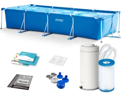 Produktbild von Intex 28274NP, 7127 l, Gerahmter Pool, Kind & Erwachsener, Leiter, Blau, 42,3 kg