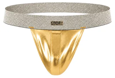 Produktbild von TOF Paris - Herren Thongs Unterwäsche - Magic Stringless Thong Gold - 1x Größe M