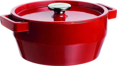 Zdjęcie produktu dla PYREX Slow Cook brytfanna, okrągła, z pokrywką, ø: 240 mm, czerwona