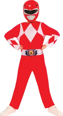 Zdjęcie produktu dla Czerwony kostium Power Ranger dla dzieci - 104/116 (5-6 lat)