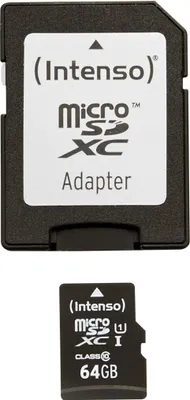 Zdjęcie produktu dla Intenso Premium - karta pamięci flash (w zestawie adapter microSDXC do SD)
