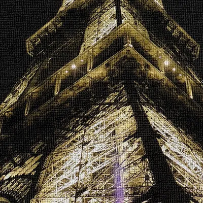 Produktbild von EIFFELTURM PARIS 2 - Leinwandbild auf Holzrahmen 70x100 cm