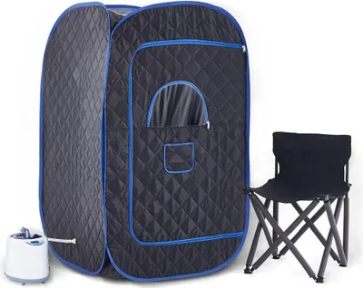 Produktbild von Tragbare Dampfsauna Home Sauna Dampfbad Saunazelt Heimsauna Sitzsauna 80x80x135cm Schwarz