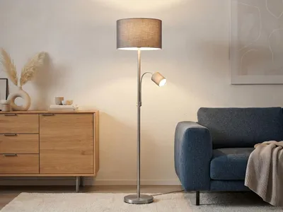 Produktbild von Trio - Stehlampe HOTEL - Grau - 40x40x170 cm
