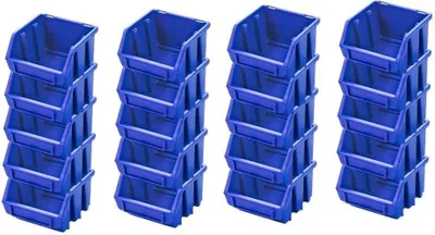 Produktbild von SuperSparSet 20x Sichtlagerbox 1 | HxBxT 7,5x11,6x11,2cm | Polypropylen | Blau