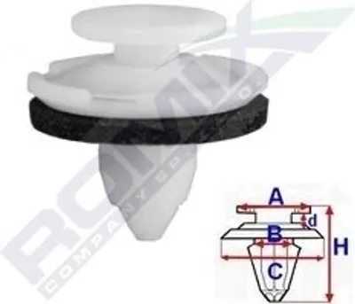 Produktbild von 5x ROMIX C60751 Clip Kofferraum