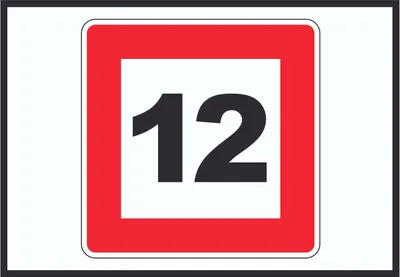 Produktbild von Höchstgeschwindigkeit 12 km/h nicht zu überschreiten Schild mit Symbol A6 (105x148mm)