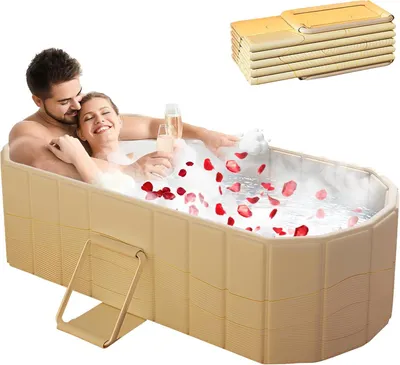 Produktbild von Faltbare Badewanne – Faltbare Badewanne – Klappbare Badewanne – Sitzbad – Eisbad – Abmessungen: ca. 150 x 55 x 50 cm