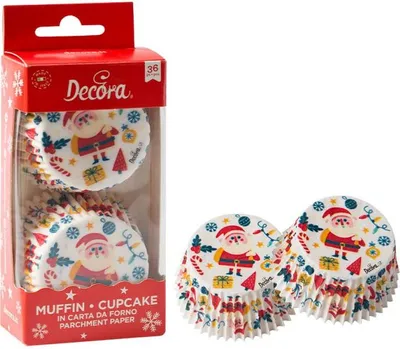 Produktbild von Weihnachts-Cupcake-Förmchen, 50x32 mm, 36 Stück
