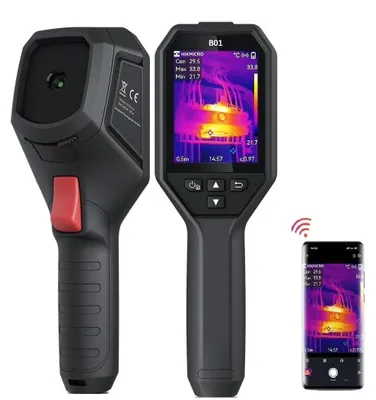 Wärmebildkamera mit 256x192 IR, 25 Hz, WiFi, 3,2" LCD, -20–550 °C