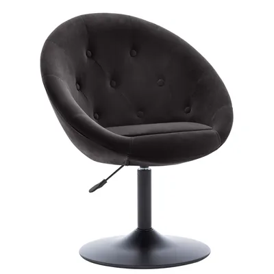 Produktbild von Duhome Clubsessel Loungesessel Höhenverstellbar Cocktailsessel Schminktisch Stuhl aus Samt, Dunkelgrau