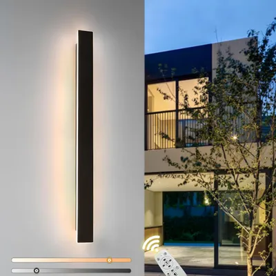LED-Außenwandleuchte 120 cm, dimmbar, 25 W, mit Fernbedienung