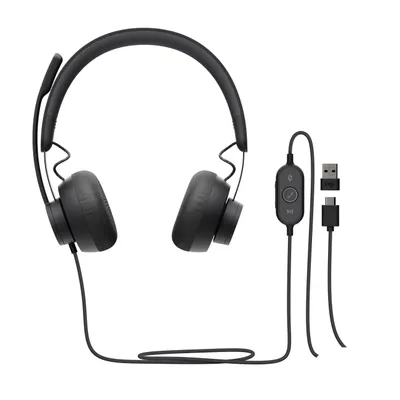 Produktbild von Logitech Zone 750 - Headset - On-Ear - kabelgebunden - aktive Rauschunterdrückung - USB-C