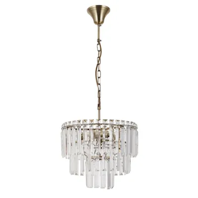 Zdjęcie produktu dla Lampa wisząca kryształy Buena brąz antyczny 4xE14x40W kryształ wym:82x36x36cm IP20 Italux