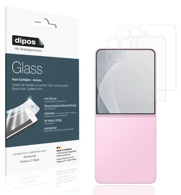 Produktbild von 2x Schutzfolie für Samsung Galaxy Z Flip8 Aussenseite matt - Anti-Shock 9H Folie dipos Glass Kunststoffglas