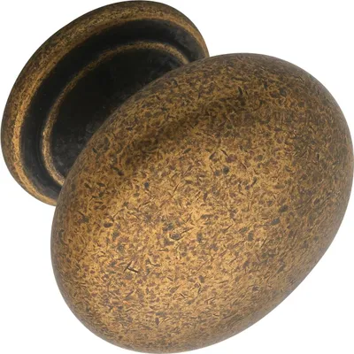 Produktbild von Möbelknopf (Möbelknauf) Omaha ø 33mm T 27mm Möbelgriff ZN altmessing brüniert