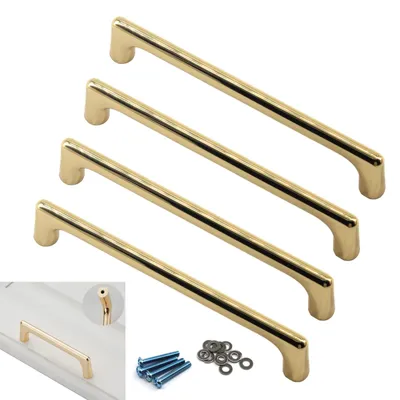 Productafbeelding van Gouden Trekknop - 192 mm Zinklegering Keukenlade Knop (4 stuks)