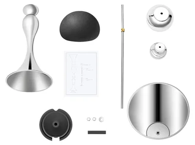 Productafbeelding van Decoratieve vaas, roestvrij staal, elegant design, 1 stuk