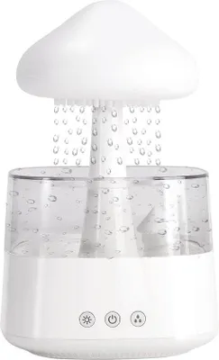 Produktbild von Famanu Luftbefeuchter Regenlampe - Aromadiffuser mit realistischem Regengeräusch