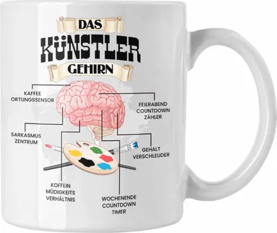 Produktbild von Trendation - Künstler Tasse Lustiges Geschenk für Künsterlinnen Spruch Becher Geburtstag Weihnachten (Weiß)