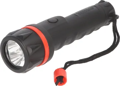 Produktbild von Velamp LED Gummi-Taschenlampe, 3 LEDs, wasserdicht, mit Tragesenkel, Lieferung ohne Batterien