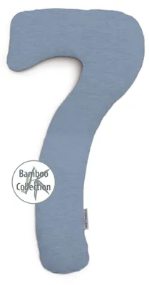 Produktbild von Theraline Bezug Bamboo für my7 Schlaf- & Stillkissen melange blau-grau