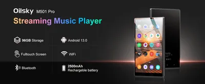 Produktbild von MP3/MP4-Player - M501pro - 11,9-cm-Display - Touchscreen - Bluetooth - WLAN - FM-Radio - Metallgehäuse