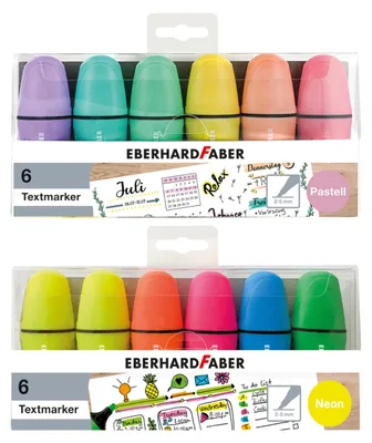Zdjęcie produktu dla EBERHARD FABER - Zestaw mini zakreślaczy, 12 kolorów