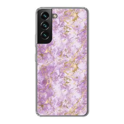 Produktbild von MuchoWow® Handyhülle Schutzhülle Hülle für Samsung Galaxy S22 Gold - Marmor - Muster - Lila Silikon Softcase Handy Hülle - Mobiltelefonhülle