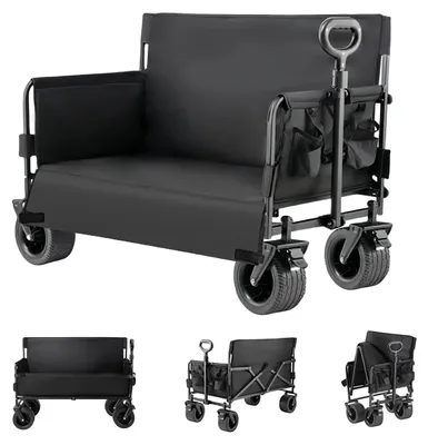 Produktbild von Campingwagen, faltbares Design, hohe Tragfähigkeit, LY008-SCHWARZ