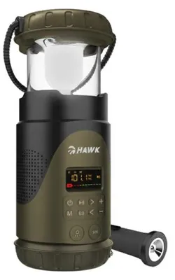 Image de HAWK Expedition R30 HWRDI430GN : Manivelle radio dynamique solaire, gris-vert