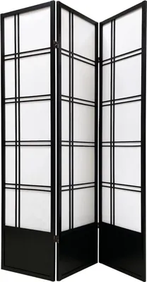 Produktbild von Fine Asianliving Paravent Japanische Trennwand Shoji B135xH180cm Raumteiler Schwarz - Nishio