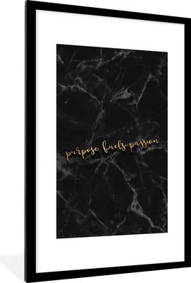 Produktbild von MuchoWow® Gerahmtes Poster Zitate - Motivation - Gold - Marmor 60x90 cm - Poster mit Schwarzem Bilderrahmen Wandposter Rahmen Foto Bilder - Dekoration - Wandposter Wohnzimmer - Hochwertig