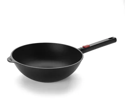 Wok- und Rührpfanne Ø 28 cm, 10 cm hoch, mit abnehmbarem Stiel