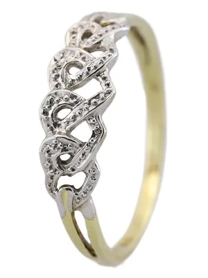 Produktbild von MIAMAR 0403523 Damen Ring 14 Karat (585) Bicolor Gold weiß 55 (17.5)