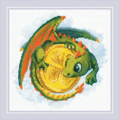 Produktbild von Riolis Kreuzstich Stickpackung "Glücksmünze", Zählmuster, 20x20cm