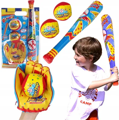 Immagine prodotto di Set da baseball, guanto, due palle, mazza da baseball per bambini