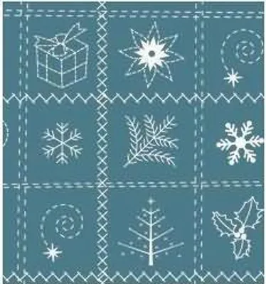 Produktbild von Transparentpapier 115 g/qm A4 VE=25 Blatt Country Christmas petrol