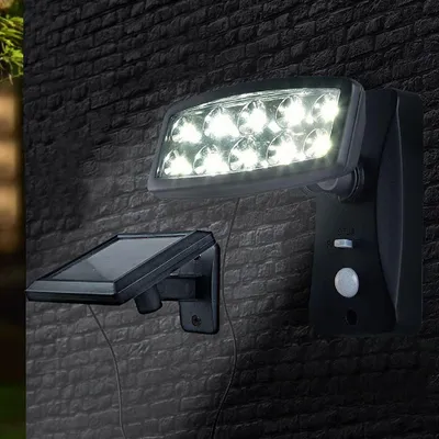 Image de Projecteur solaire à LED avec détecteur de mouvement Lampe murale Lampe d'extérieur Lampe de jardin